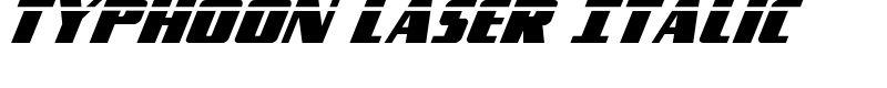 Typhoon Laser Italic Font