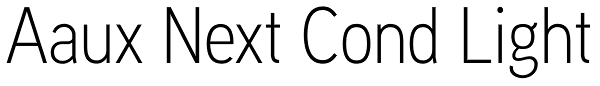 Aaux Next Cond Light Font