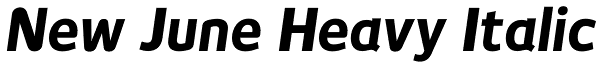 New June Heavy Italic Font