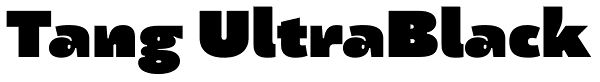 Tang UltraBlack Font