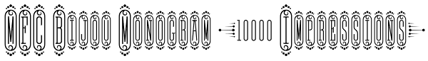 MFC Bijou Monogram (10000 Impressions) Font