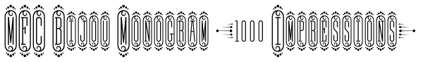 MFC Bijou Monogram (1000 Impressions) Font