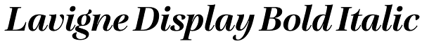 Lavigne Display Bold Italic Font