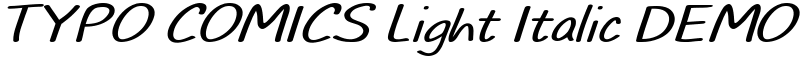 TYPO COMICS Light Italic DEMO Font