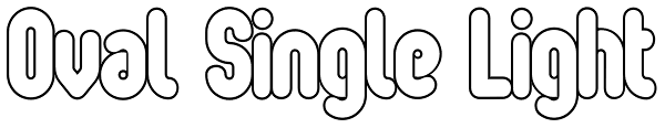 Oval Single Light Font