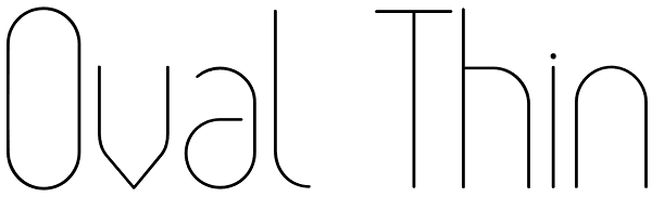 Oval Thin Font