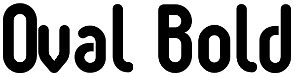 Oval Bold Font