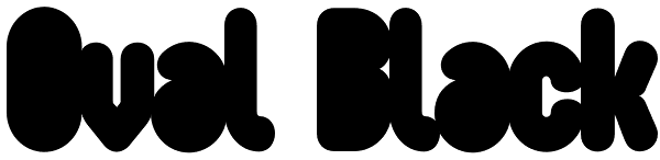 Oval Black Font