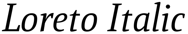 Loreto Italic Font