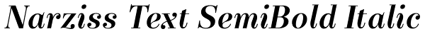 Narziss Text SemiBold Italic Font