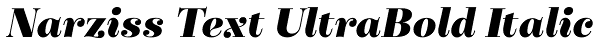 Narziss Text UltraBold Italic Font