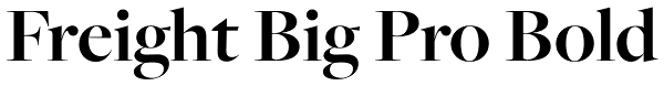 Freight Big Pro Bold Font