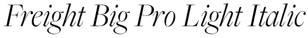 Freight Big Pro Light Italic Font