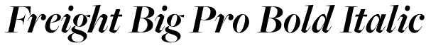 Freight Big Pro Bold Italic Font