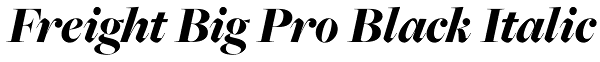 Freight Big Pro Black Italic Font