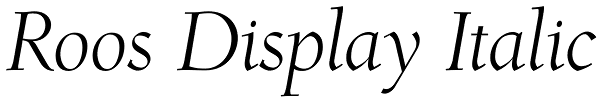 Roos Display Italic Font