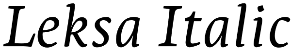 Leksa Italic Font