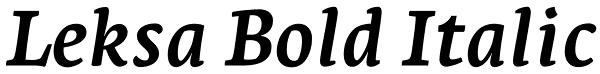 Leksa Bold Italic Font