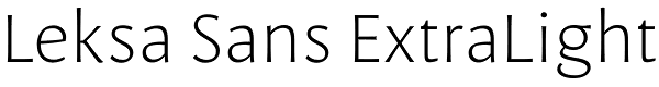 Leksa Sans ExtraLight Font