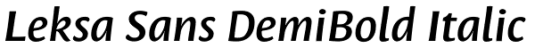 Leksa Sans DemiBold Italic Font