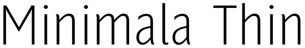 Minimala Thin Font