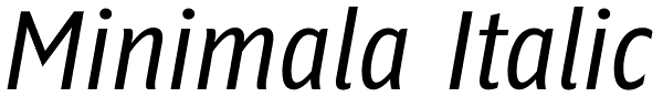 Minimala Italic Font