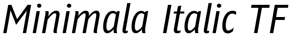 Minimala Italic TF Font