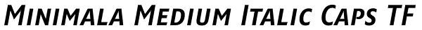 Minimala Medium Italic Caps TF Font