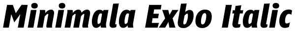 Minimala Exbo Italic Font