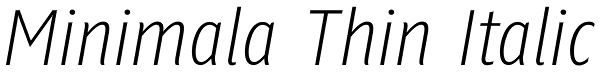 Minimala Thin Italic Font