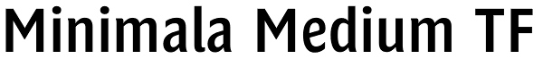 Minimala Medium TF Font