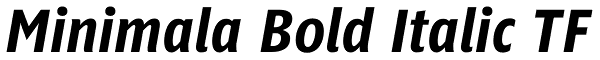 Minimala Bold Italic TF Font