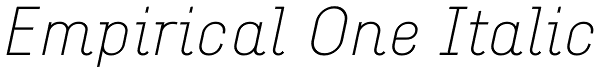 Empirical One Italic Font