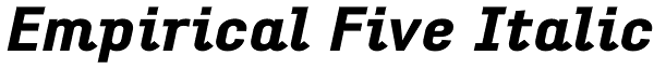 Empirical Five Italic Font