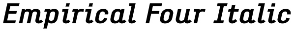 Empirical Four Italic Font