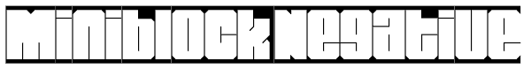 Miniblock Negative Font