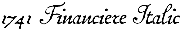 1741 Financiere Italic Font