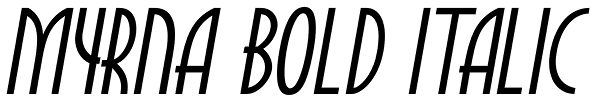 Myrna Bold Italic Font