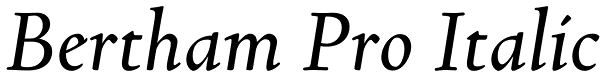 Bertham Pro Italic Font