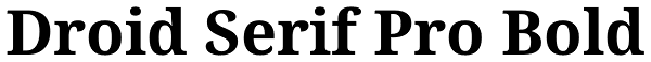 Droid Serif Pro Bold Font