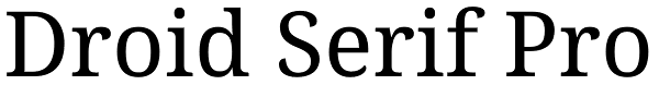 Droid Serif Pro Font