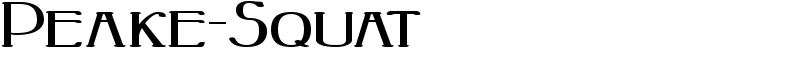 Peake-Squat Font