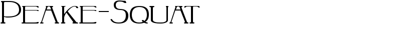 Peake-Squat Font