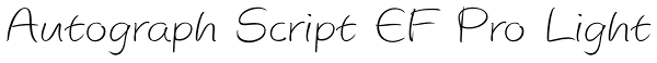 Autograph Script EF Pro Light Font