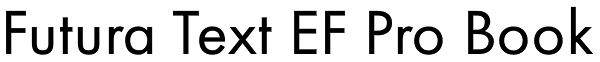 Futura Text EF Pro Book Font