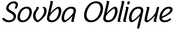 Sovba Oblique Font