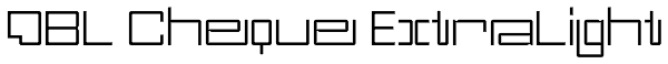 DBL Cheque ExtraLight Font