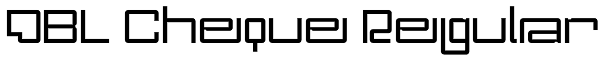 DBL Cheque Regular Font