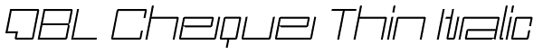 DBL Cheque Thin Italic Font