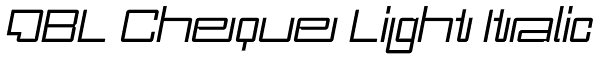 DBL Cheque Light Italic Font